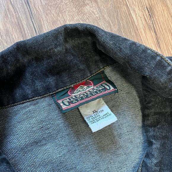 Vtg Black Jean Jacket Greatland Apparel size XL - Picture 2 of 4